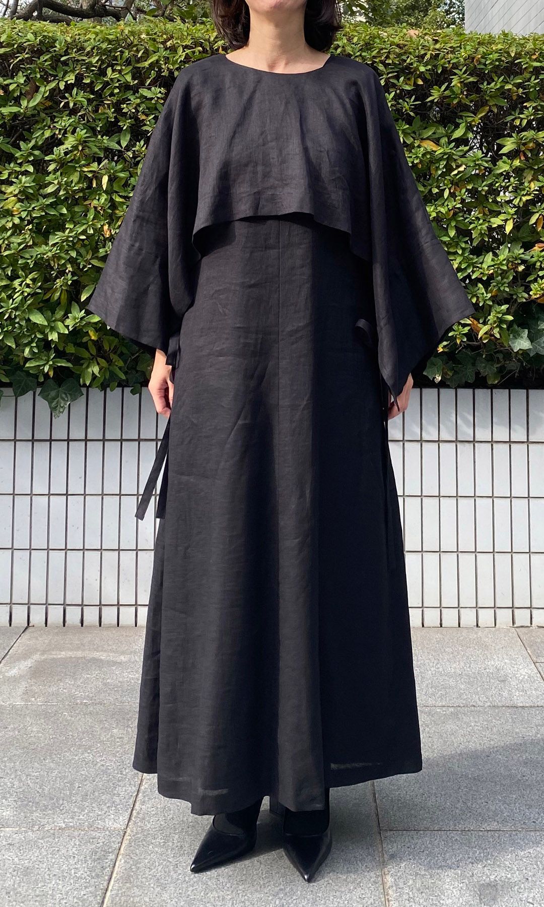 ADORE｜ボレロ付シアーリネンワンピース
