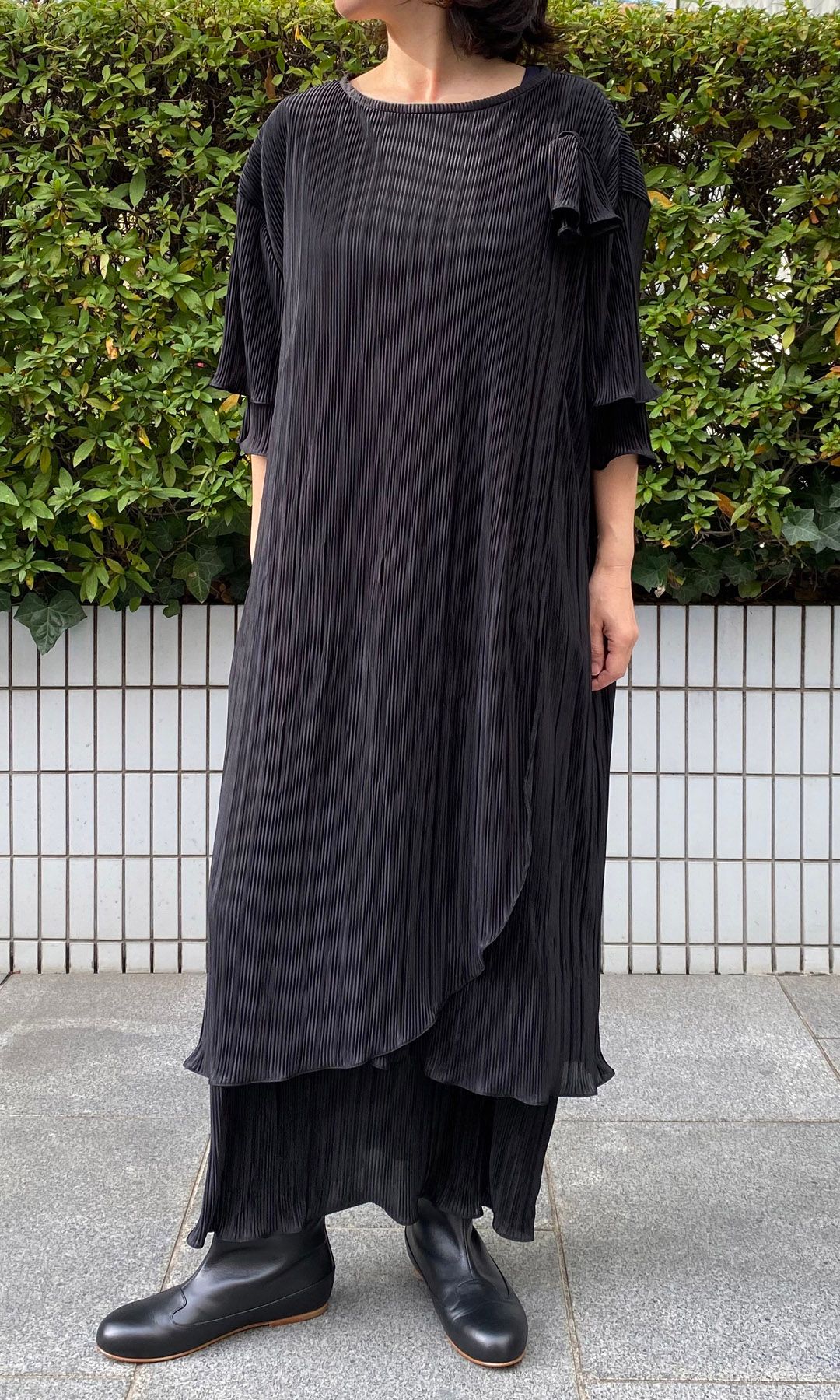 MM6 Maison Margiela｜プリーツレイヤードワンピース