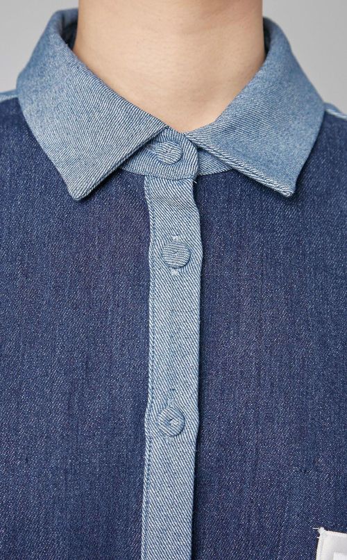 ツートンデニムシャツ