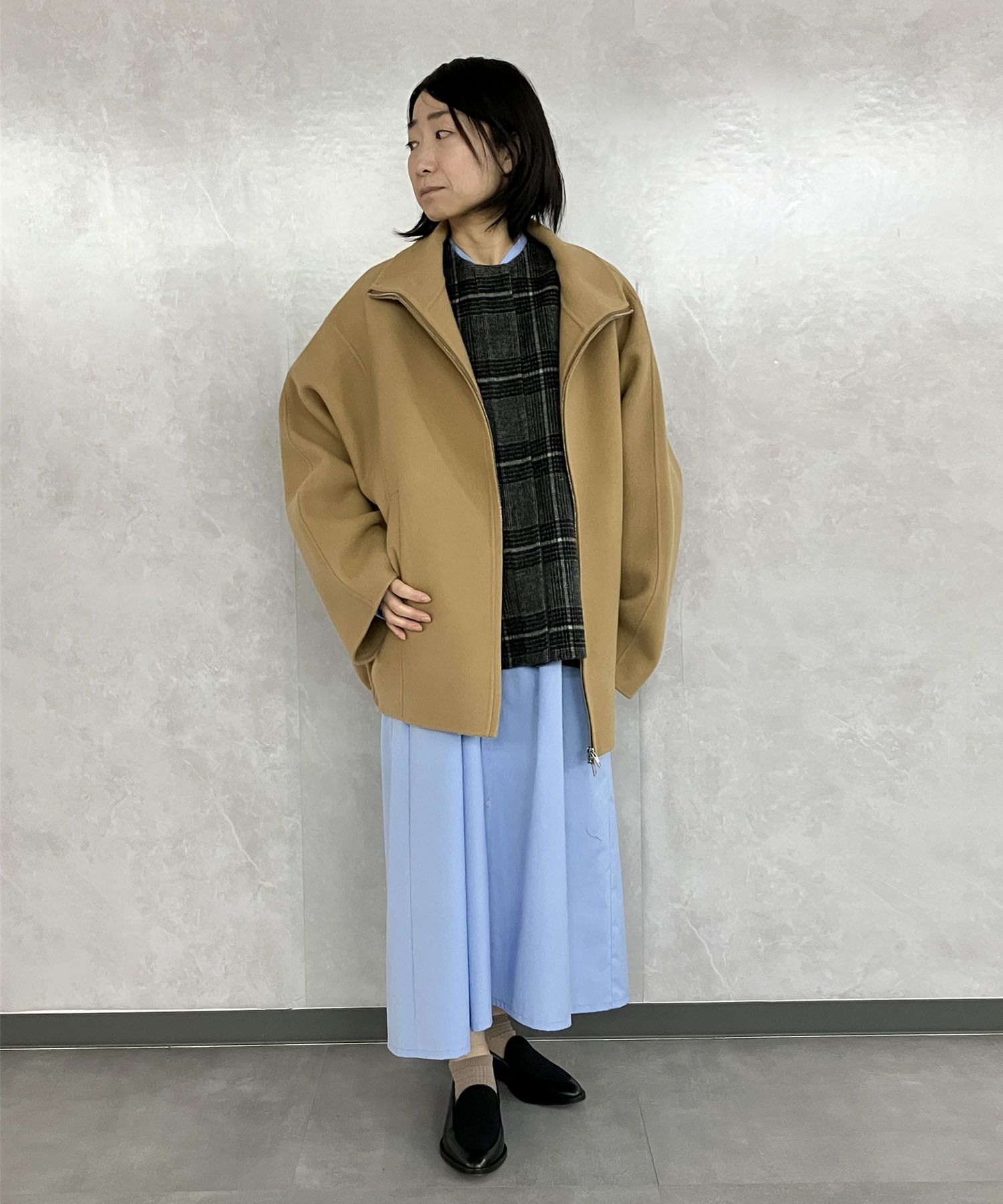 ETRÉ TOKYO｜メルトンスタンドネックリバーブルゾン