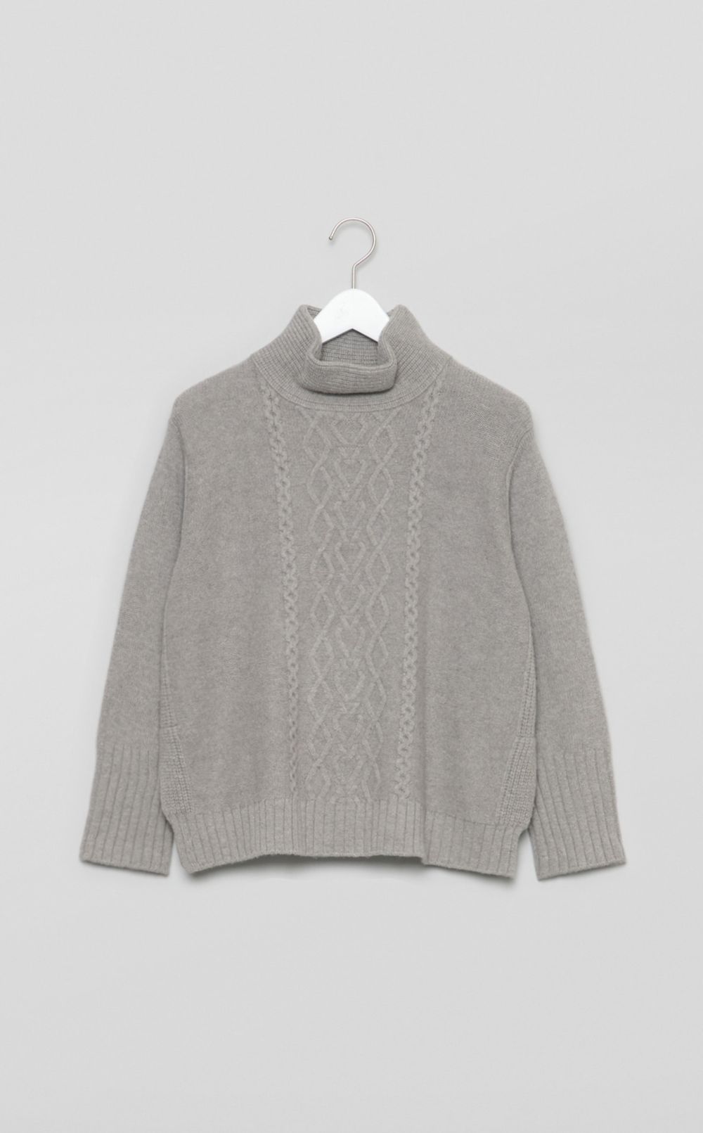 ウールコットンケーブルニット