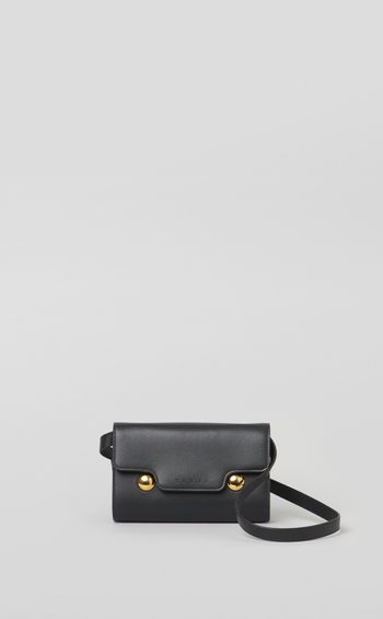 レザースクエアミニショルダーバッグ