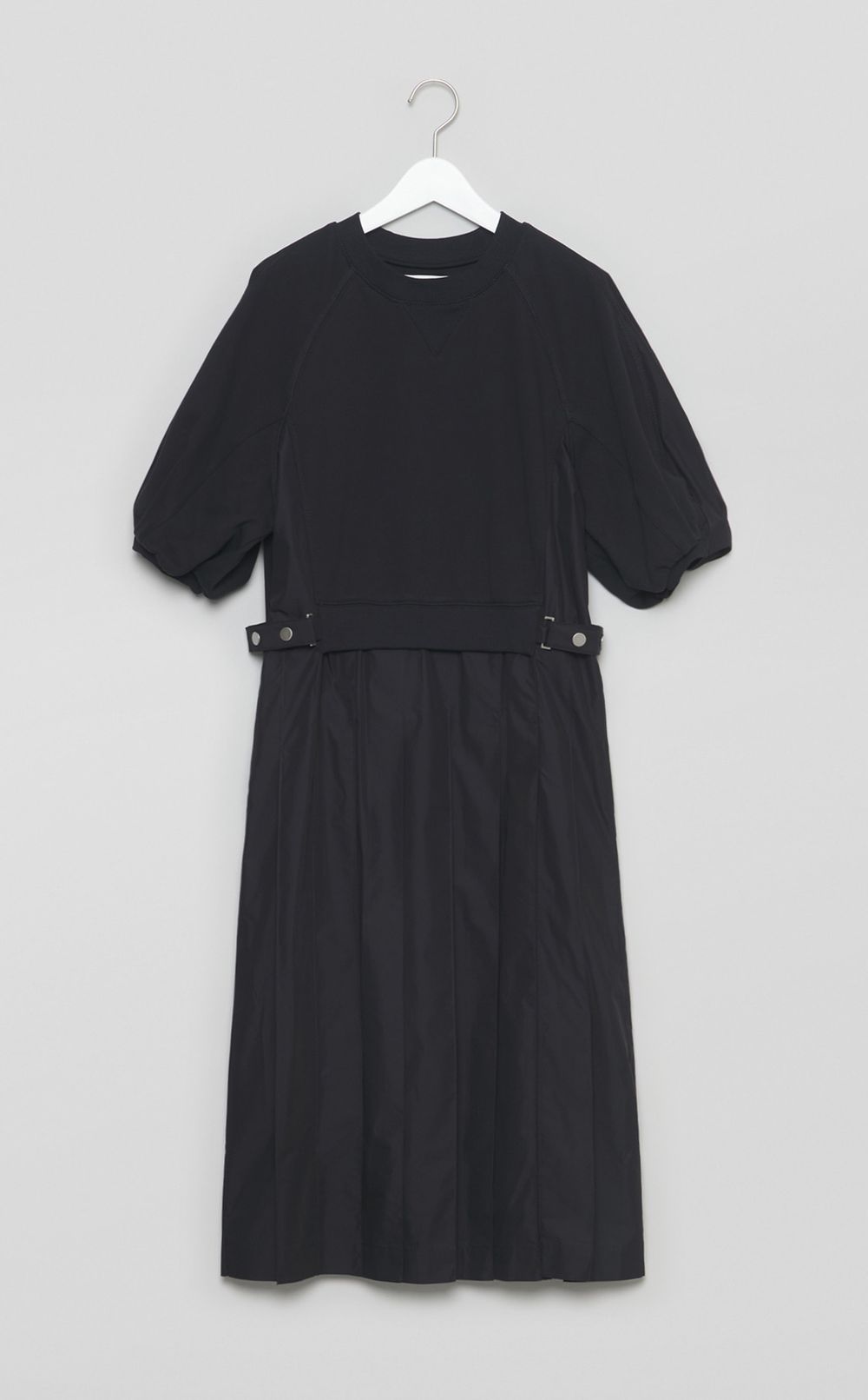 ランタンスリーブコンビワンピース