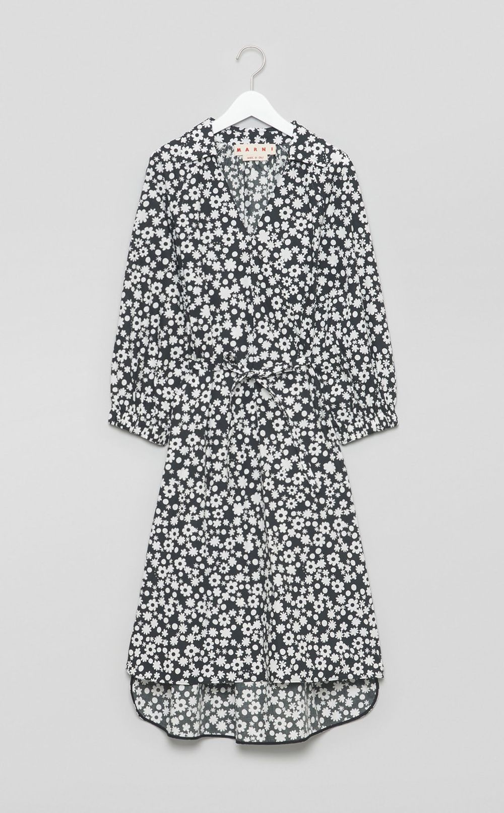 ギャザースリーブフラワーワンピース