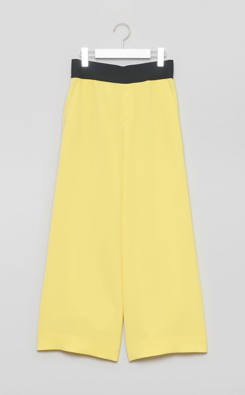 トリアセテートワイドパンツ