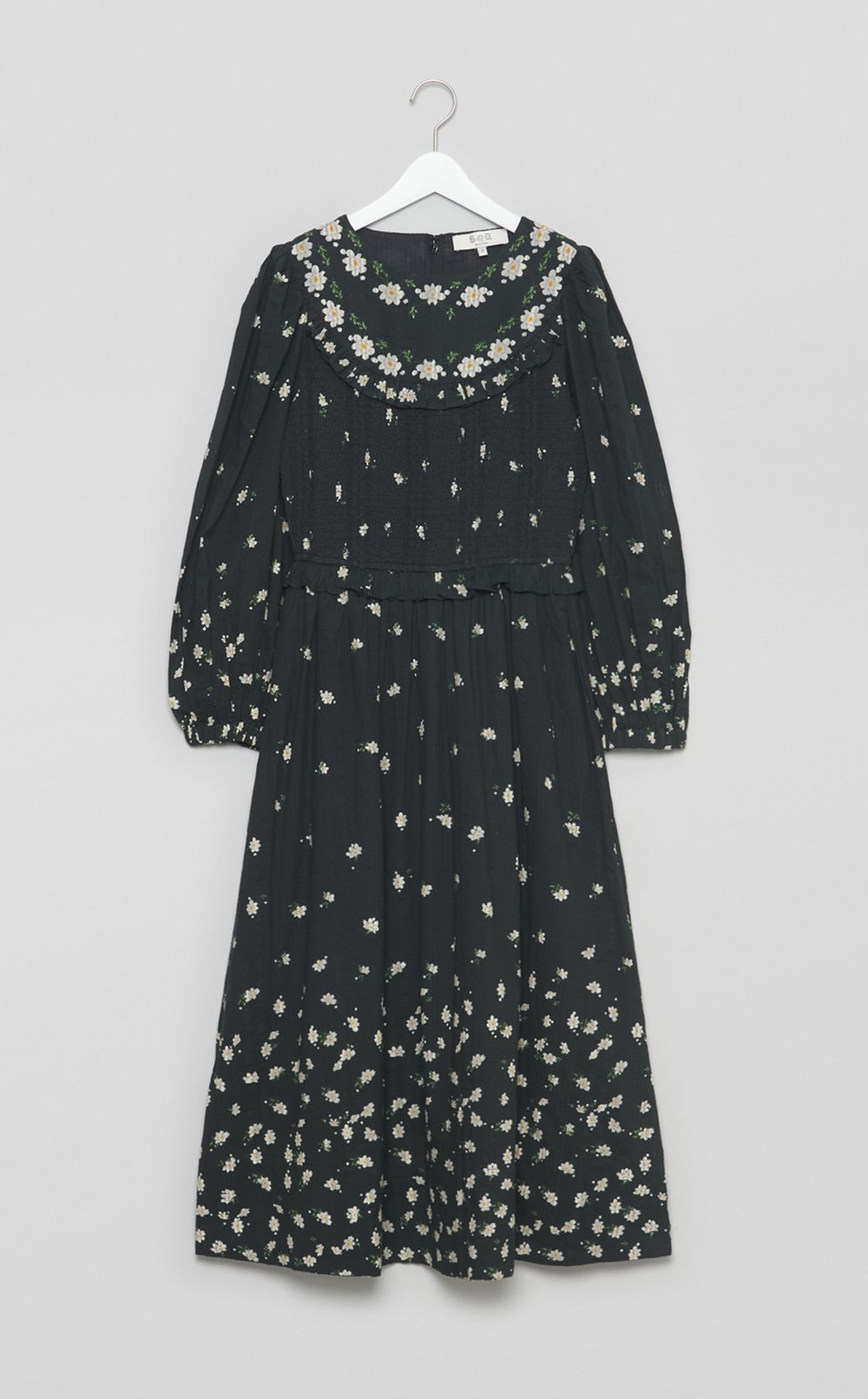 フラワープリン卜ギャザーワンピース