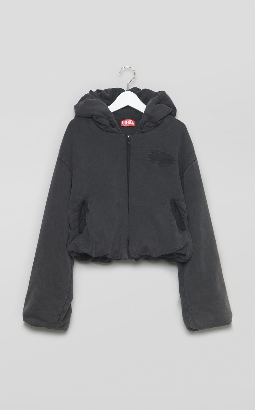 ダブルジャージークロップドパーカー