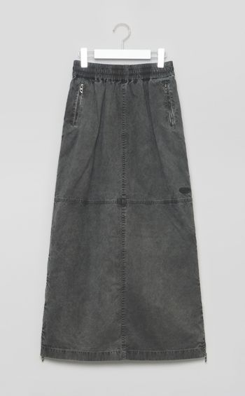 デニムサイドジップロングスカート