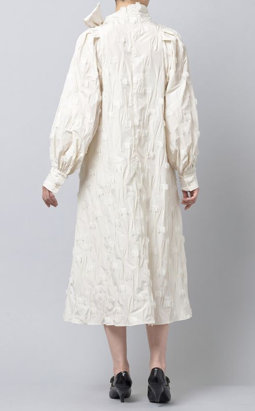 ジャガードボリュームスリーブワンピース