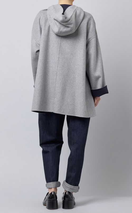 ウールシルクリバーシブルコート