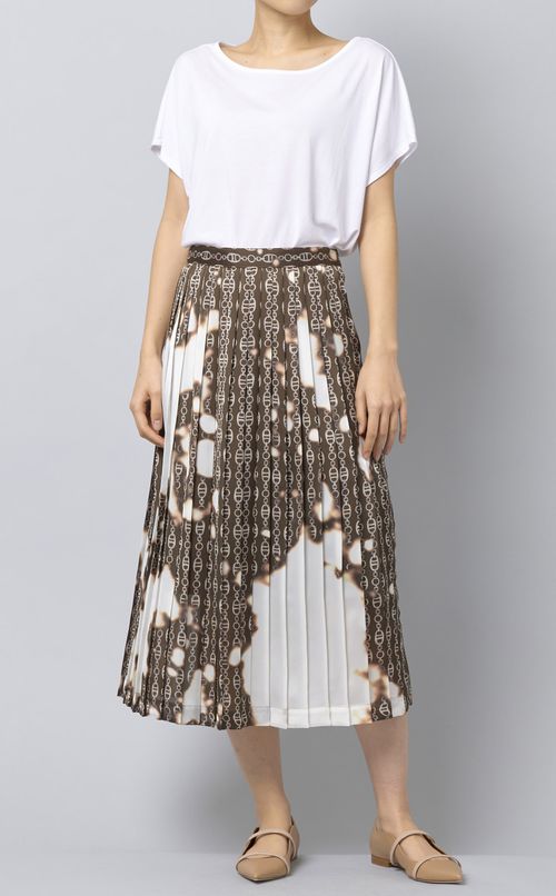 チェーンプリントプリーツスカート