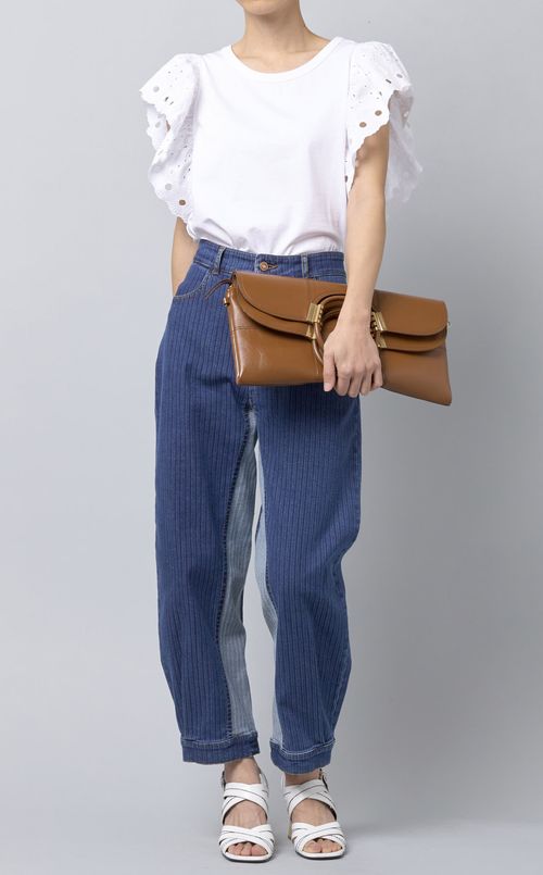 コットンレーススリーブカットソー