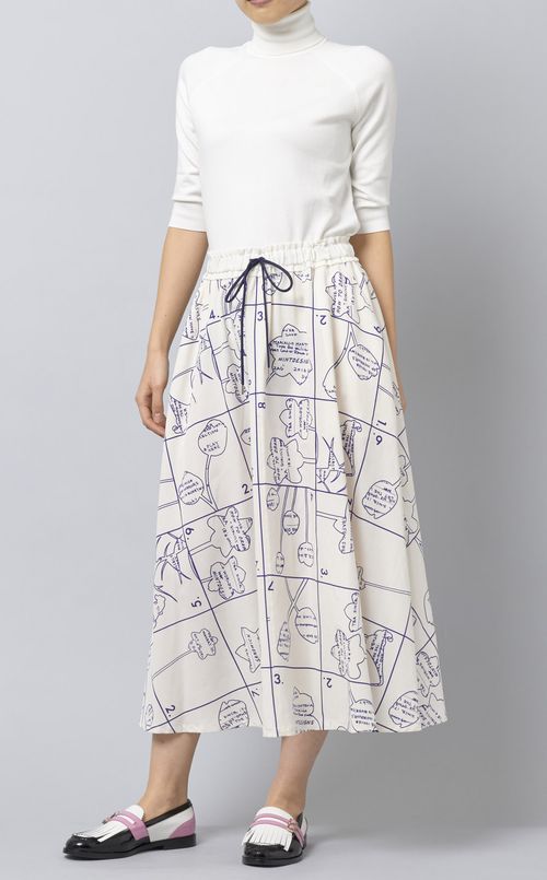 プリントフレアイージースカート