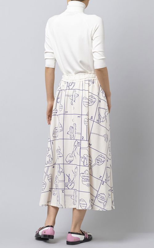 プリントフレアイージースカート