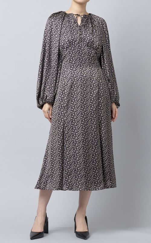 バルーンスリーブプリントワンピース