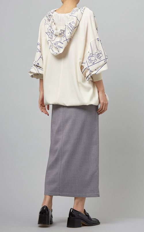 オーバーサイズプリントフーディ