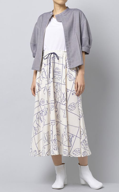 ラウンドスリーブノーカラージャケット