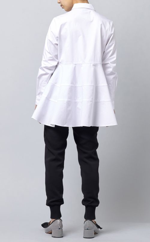 コットンティアードフレアシャツ