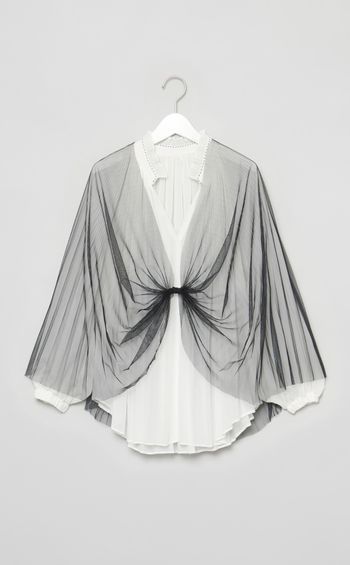 【roop】チュールドッキングブラウス