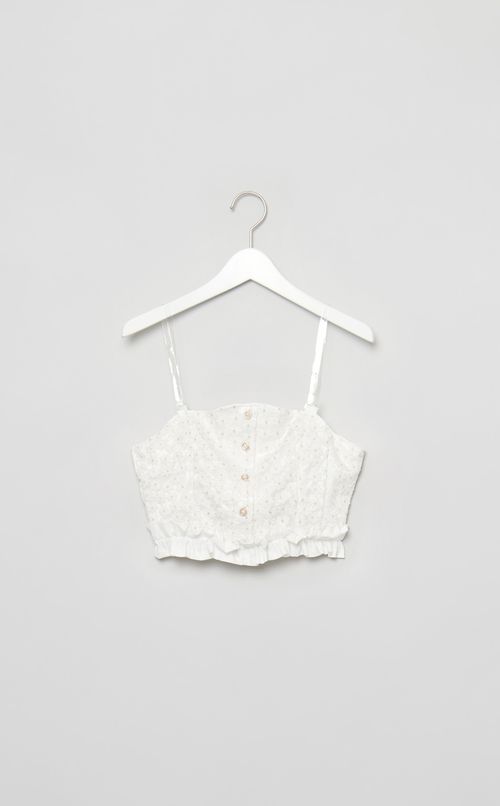 【roop】白花柄ブラウス