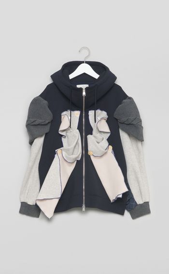 【roop】ニュアンスボタンフーディー