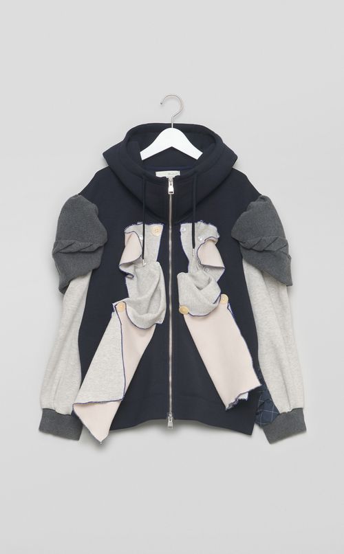 【roop】ニュアンスボタンフーディー