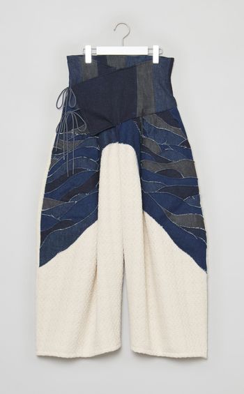 【roop】デニムレース袴パンツ