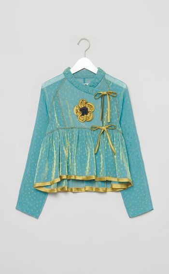 【roop】フラワー刺繍ブラウス