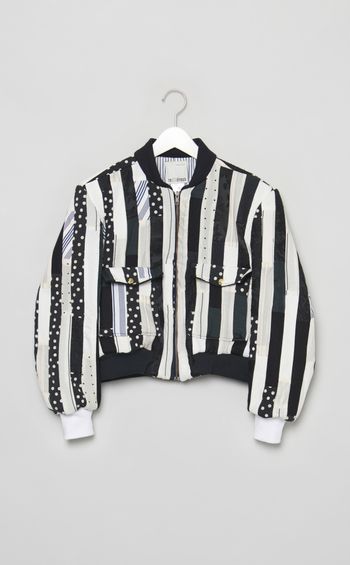 【roop】BW stripe A-2 blouson