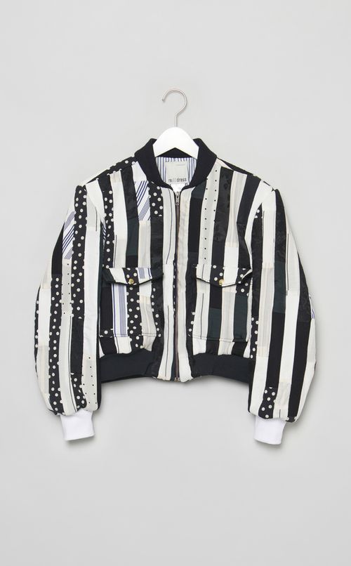 【roop】BW stripe A-2 blouson
