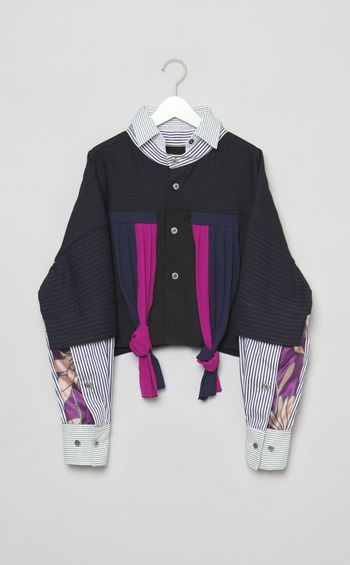 【roop】フロントプリーツシャツ