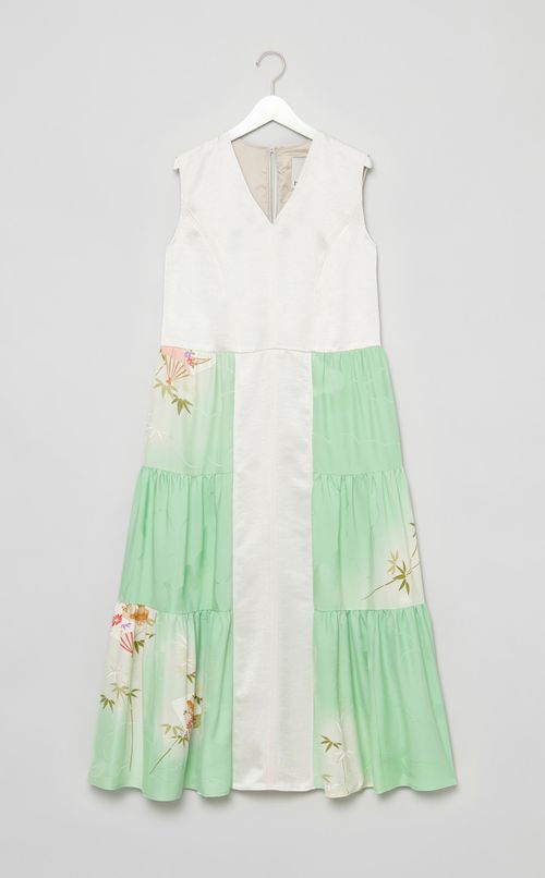 【roop】Floral KIMONO MIX Gather DressⅡ