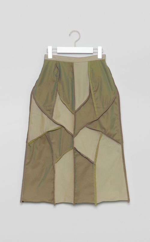 【roop】パッチワークスカート・リーフ