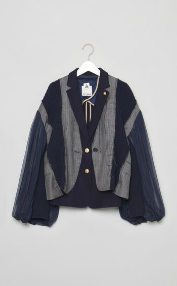 【roop】スーツジャケットニットドッキングジャケット