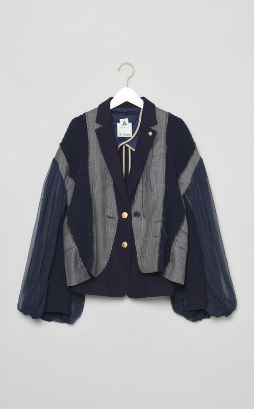 【roop】スーツジャケットニットドッキングジャケット