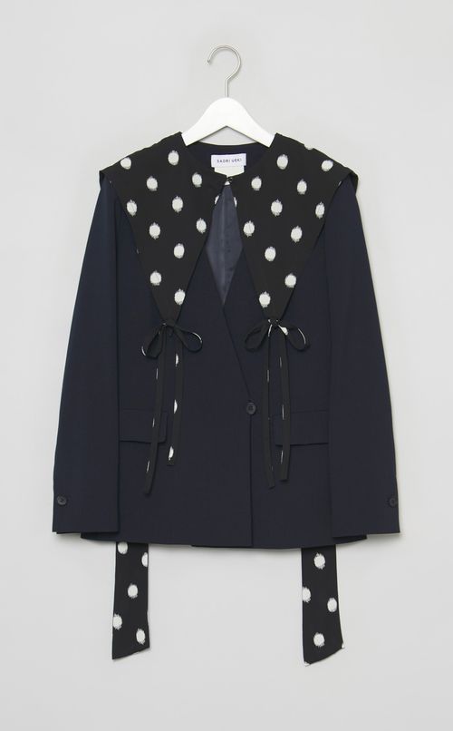 【roop】つけ襟風リボンジャケット