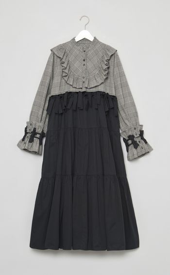 【roop】フリルシャツワンピース