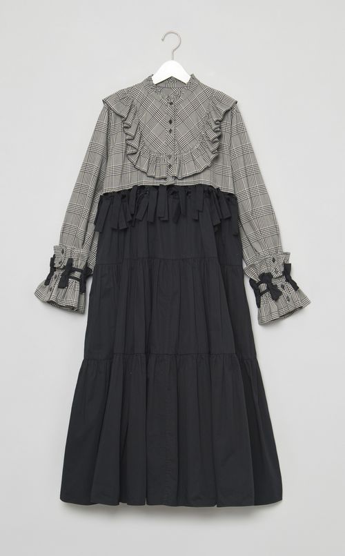 【roop】フリルシャツワンピース