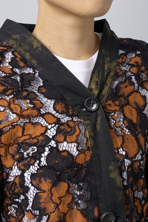 フラワーレースロングコート