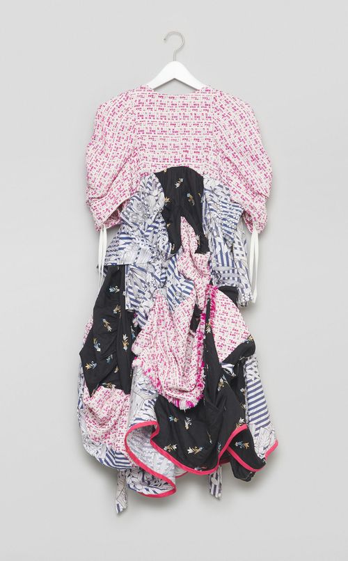 【roop】パッチワークバルーンワンピース