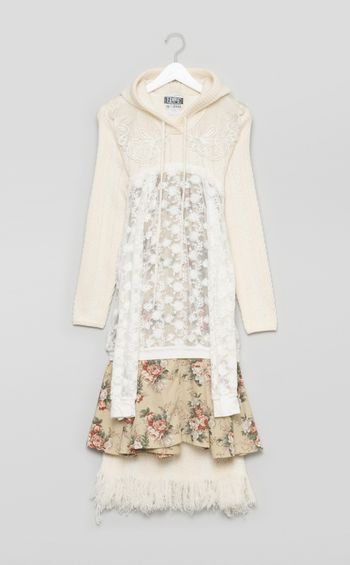 【roop】lace veil one-piece