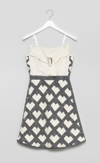 【roop】ツイード編みハート柄ワンピース