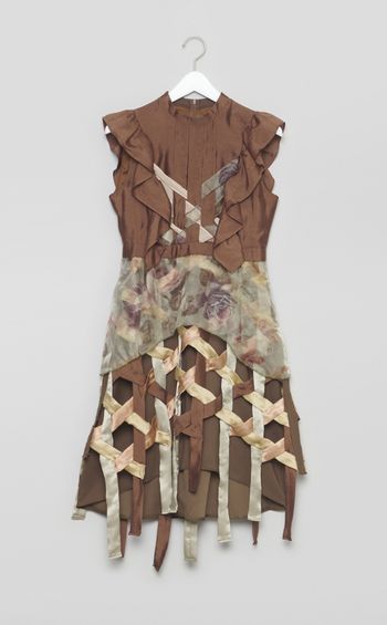 【roop】異素材編みレイアワンピース