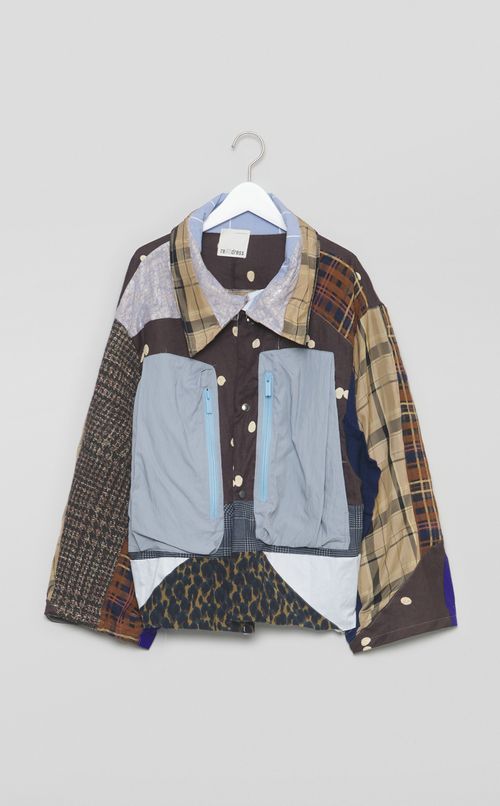 【roop】クレイジーチェックパターンパーカー