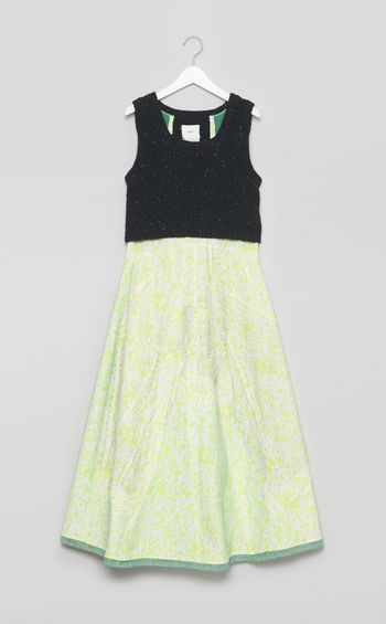 【roop】ニットベストドッキングフレアドレス