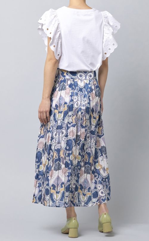 コットンレーススリーブカットソー