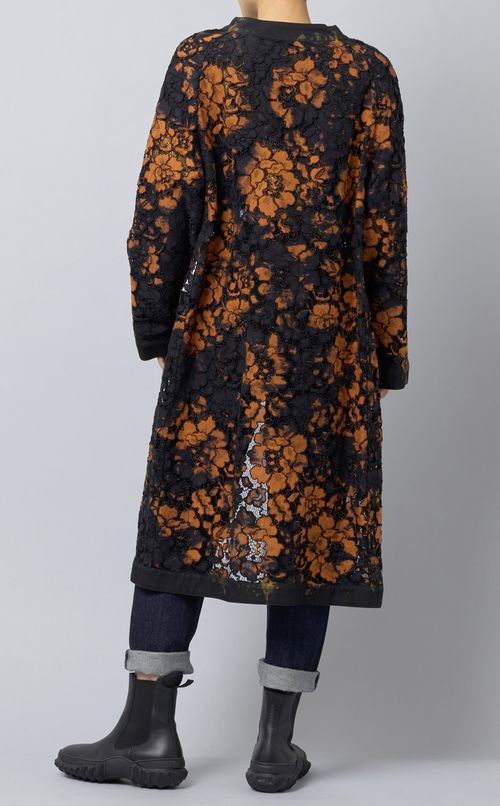 フラワーレースロングコート