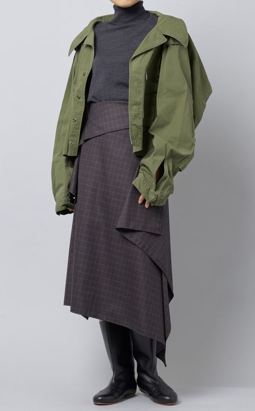 バックフレアミリタリージャケット