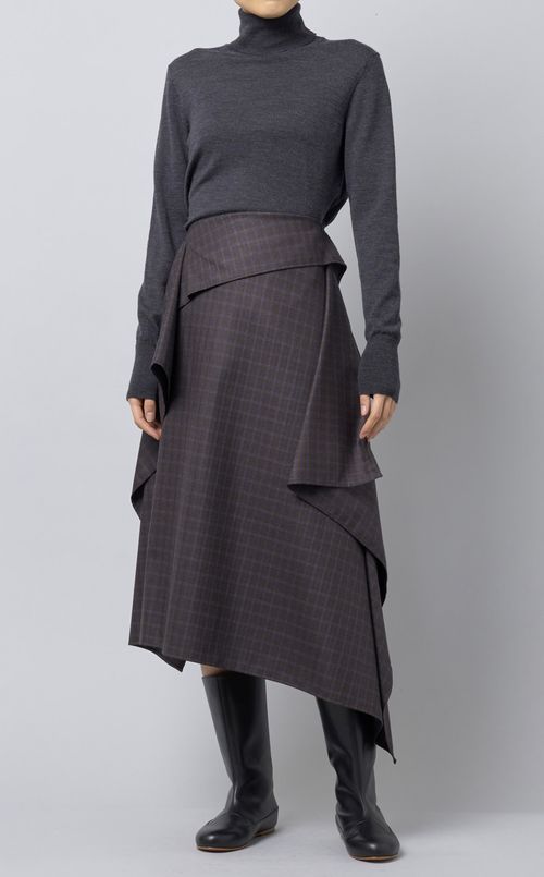 アシンメトリーフレアスカート