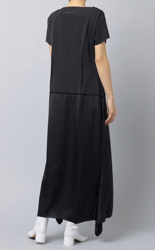 デザインヘムロングワンピース